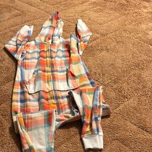 Cat & Jack Multicolor Plaid Jumpsuit